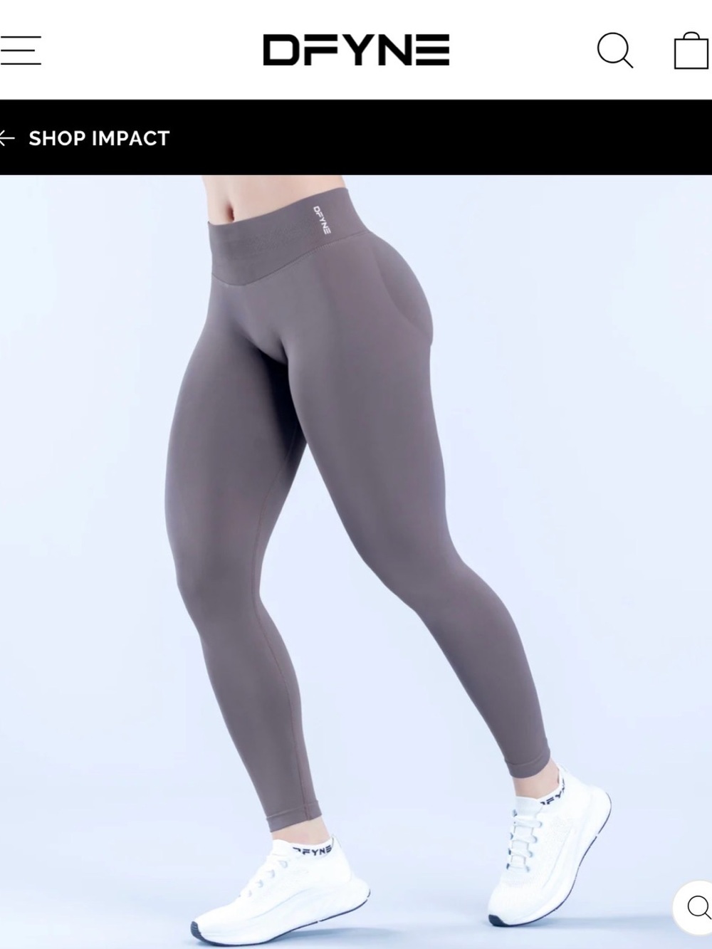 DFYNE Impact Leggings in Truffle